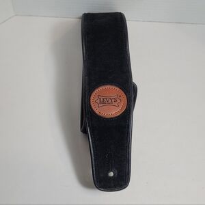Levy's Black Suede Guitar Strap 3in Wide 43in Total Length